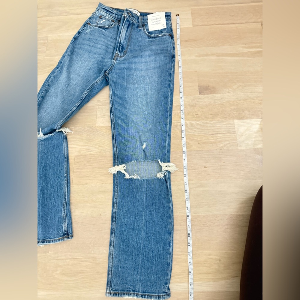 Abercrombie & fitch NWT women’s ankle straight ultra high rise jeans - Picture 9 of 13